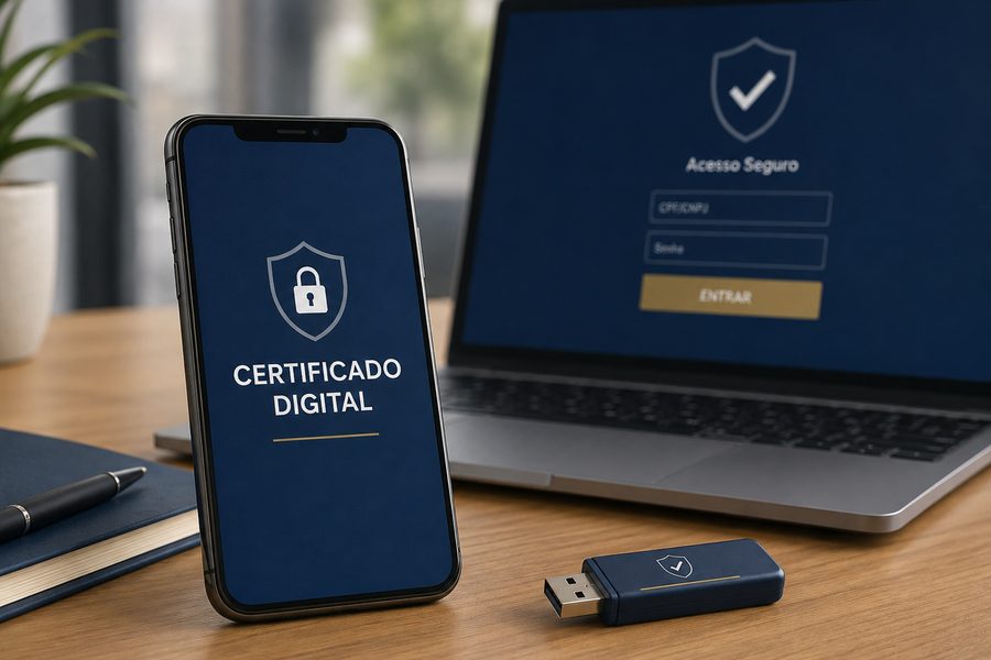 Certificado digital em celular e computador